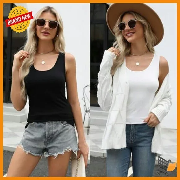 Soft Seamless Tank Tops 4-Pack Women's Layering Basic Undershirts - Picture 3 of 8